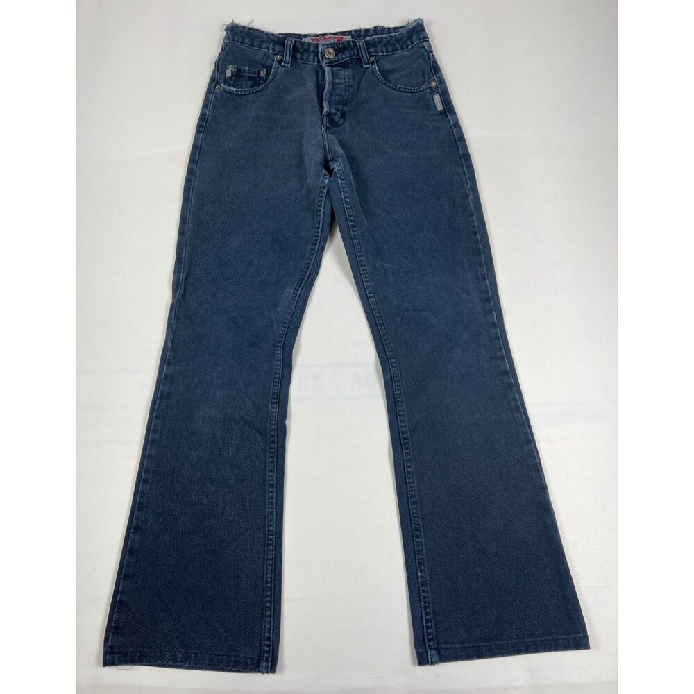 VTG Silver Jeans Co Womens 26 Button Fly Made in Canada Y2K Flare Straight Blue